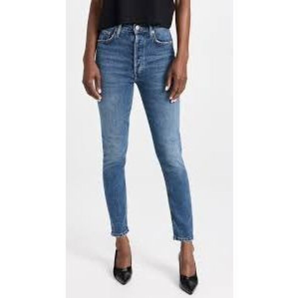 Agolde Nico Jeans Womens 25 High Rise Skinny Blue Wash Denim